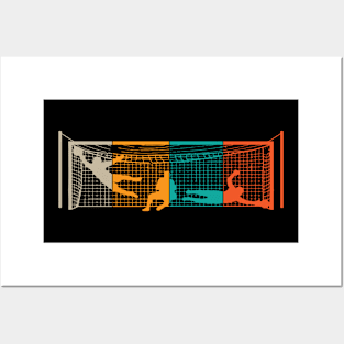 Vintage goal keeper t shirt soccer goalie Posters and Art